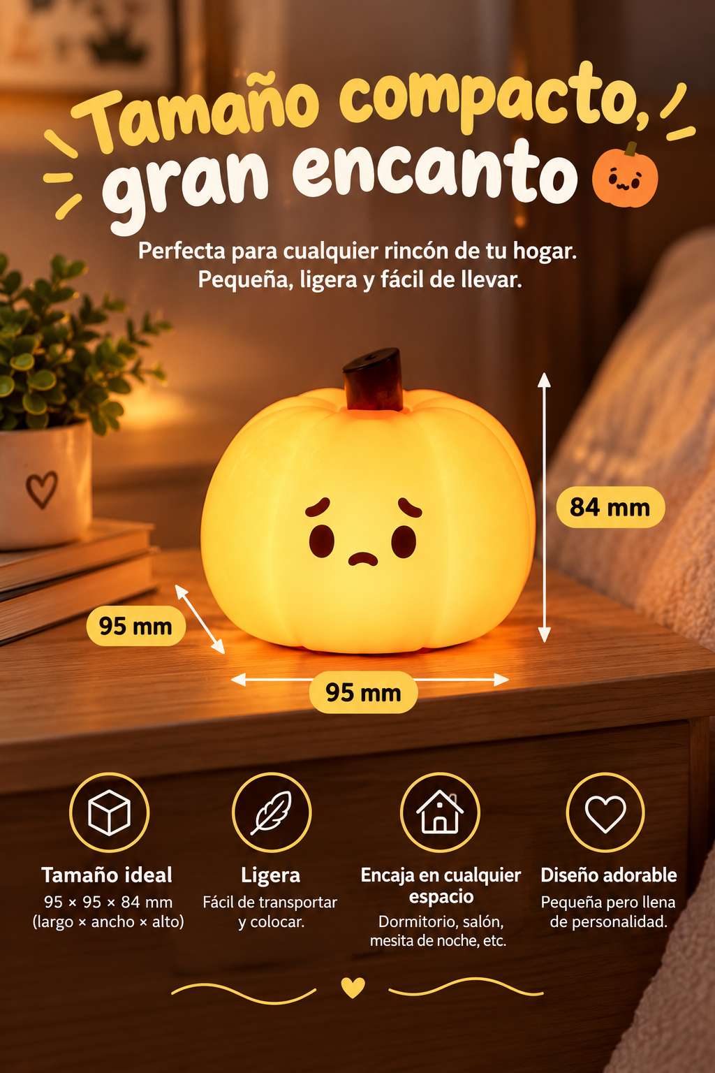 🎃 LumiBoo | Lámpara Calabaza de Halloween ✨