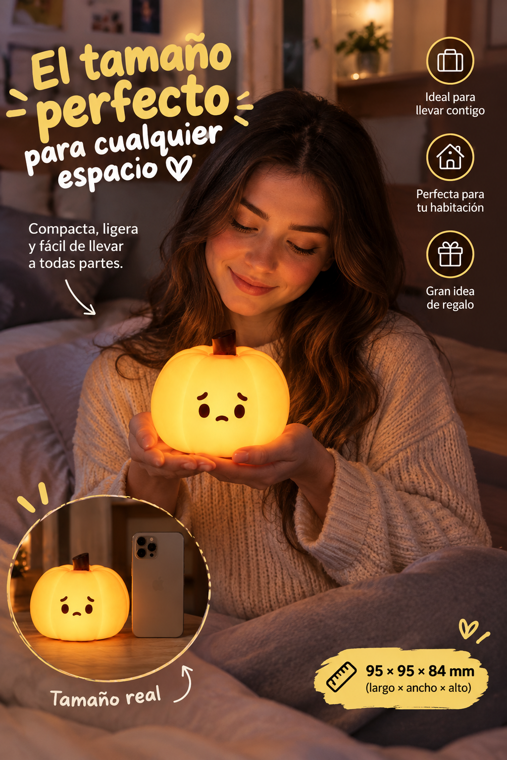 🎃 LumiBoo | Lámpara Calabaza de Halloween ✨